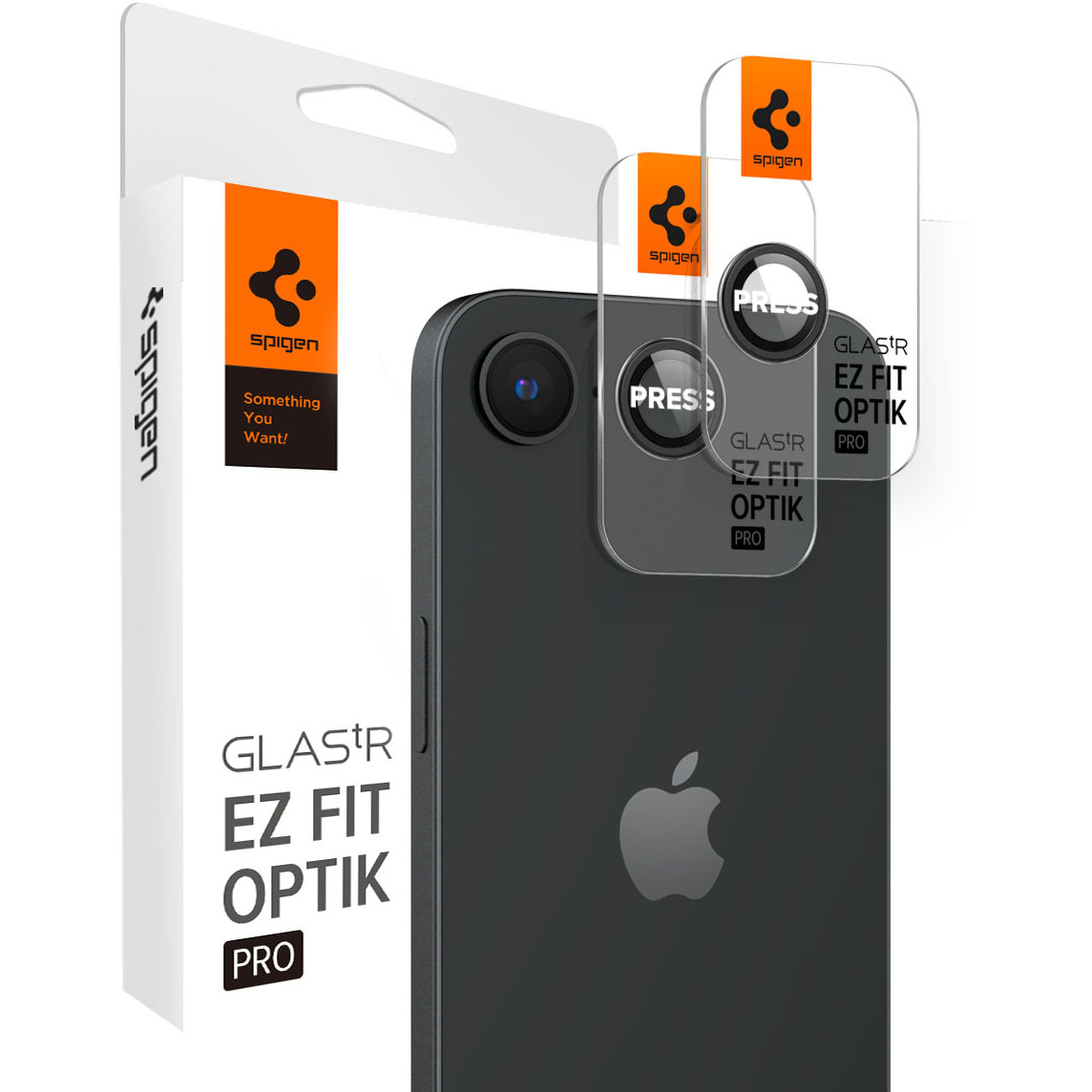 Szkło hartowane na aparat Spigen Glas.tR Ez Fit Optik Pro 2-Pack dla iPhone 16e, czarne